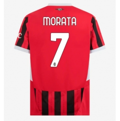 Strój piłkarski AC Milan Alvaro Morata #7 Koszulka Podstawowej 2024-25 Krótki Rękaw