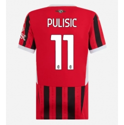 Strój piłkarski AC Milan Christian Pulisic #11 Koszulka Podstawowej damskie 2024-25 Krótki Rękaw