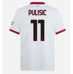 Strój piłkarski AC Milan Christian Pulisic #11 Koszulka Wyjazdowej 2024-25 Krótki Rękaw