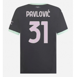 Strój piłkarski AC Milan Strahinja Pavlovic #31 Koszulka Trzeciej 2024-25 Krótki Rękaw