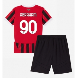 Strój piłkarski AC Milan Tammy Abraham #90 Koszulka Podstawowej dziecięce 2024-25 Krótki Rękaw (+ Krótkie spodenki)