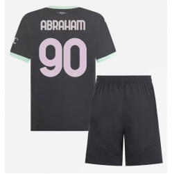 Strój piłkarski AC Milan Tammy Abraham #90 Koszulka Trzeciej dziecięce 2024-25 Krótki Rękaw (+ Krótkie spodenki)