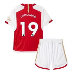 Strój piłkarski Arsenal Leandro Trossard #19 Koszulka Podstawowej dziecięce 2023-24 Krótki Rękaw (+ Krótkie spodenki)