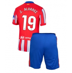 Strój piłkarski Atletico Madrid Julian Alvarez #19 Koszulka Podstawowej dziecięce 2024-25 Krótki Rękaw (+ Krótkie spodenki)