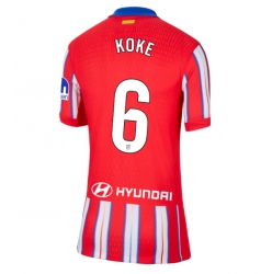 Strój piłkarski Atletico Madrid Koke #6 Koszulka Podstawowej damskie 2024-25 Krótki Rękaw