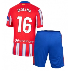 Strój piłkarski Atletico Madrid Nahuel Molina #16 Koszulka Podstawowej dziecięce 2024-25 Krótki Rękaw (+ Krótkie spodenki)