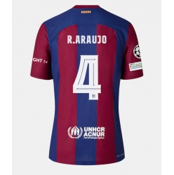 Strój piłkarski Barcelona Ronald Araujo #4 Koszulka Podstawowej damskie 2023-24 Krótki Rękaw