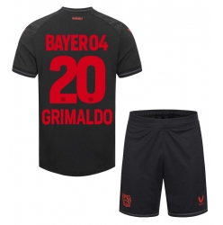 Strój piłkarski Bayer Leverkusen Alejandro Grimaldo #20 Koszulka Podstawowej dziecięce 2023-24 Krótki Rękaw (+ Krótkie spodenki)