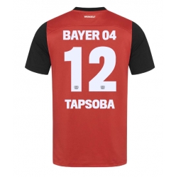 Strój piłkarski Bayer Leverkusen Edmond Tapsoba #12 Koszulka Podstawowej 2024-25 Krótki Rękaw