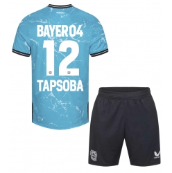 Strój piłkarski Bayer Leverkusen Edmond Tapsoba #12 Koszulka Trzeciej dziecięce 2023-24 Krótki Rękaw (+ Krótkie spodenki)