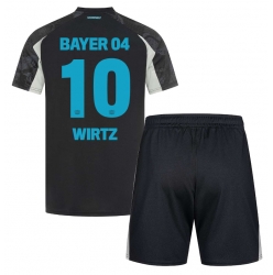 Strój piłkarski Bayer Leverkusen Florian Wirtz #10 Koszulka Trzeciej dziecięce 2024-25 Krótki Rękaw (+ Krótkie spodenki)