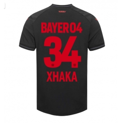 Strój piłkarski Bayer Leverkusen Granit Xhaka #34 Koszulka Podstawowej 2023-24 Krótki Rękaw