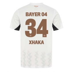 Strój piłkarski Bayer Leverkusen Granit Xhaka #34 Koszulka Wyjazdowej 2024-25 Krótki Rękaw