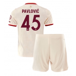 Strój piłkarski Bayern Munich Aleksandar Pavlovic #45 Koszulka Trzeciej dziecięce 2024-25 Krótki Rękaw (+ Krótkie spodenki)