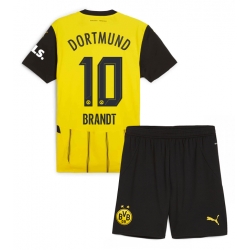 Strój piłkarski Borussia Dortmund Julian Brandt #10 Koszulka Podstawowej dziecięce 2024-25 Krótki Rękaw (+ Krótkie spodenki)