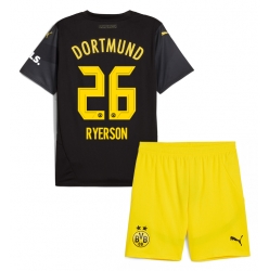 Strój piłkarski Borussia Dortmund Julian Ryerson #26 Koszulka Wyjazdowej dziecięce 2024-25 Krótki Rękaw (+ Krótkie spodenki)