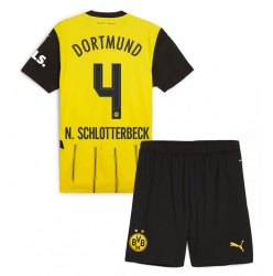 Strój piłkarski Borussia Dortmund Nico Schlotterbeck #4 Koszulka Podstawowej dziecięce 2024-25 Krótki Rękaw (+ Krótkie spodenki)