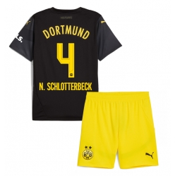 Strój piłkarski Borussia Dortmund Nico Schlotterbeck #4 Koszulka Wyjazdowej dziecięce 2024-25 Krótki Rękaw (+ Krótkie spodenki)