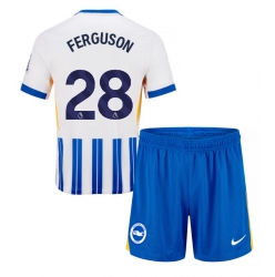 Strój piłkarski Brighton Evan Ferguson #28 Koszulka Podstawowej dziecięce 2024-25 Krótki Rękaw (+ Krótkie spodenki)