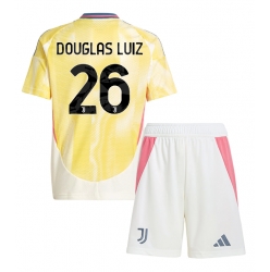 Strój piłkarski Juventus Douglas Luiz #26 Koszulka Wyjazdowej dziecięce 2024-25 Krótki Rękaw (+ Krótkie spodenki)