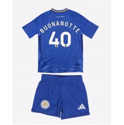 Strój piłkarski Leicester City Facundo Buonanotte #40 Koszulka Podstawowej dziecięce 2024-25 Krótki Rękaw (+ Krótkie spodenki)