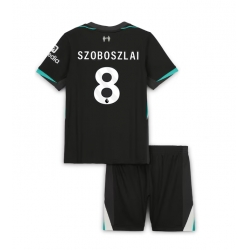 Strój piłkarski Liverpool Dominik Szoboszlai #8 Koszulka Wyjazdowej dziecięce 2024-25 Krótki Rękaw (+ Krótkie spodenki)