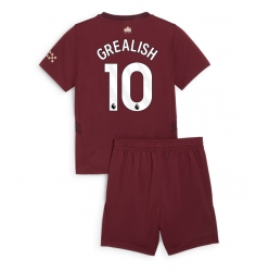 Strój piłkarski Manchester City Jack Grealish #10 Koszulka Trzeciej dziecięce 2024-25 Krótki Rękaw (+ Krótkie spodenki)