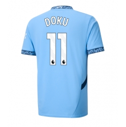 Strój piłkarski Manchester City Jeremy Doku #11 Koszulka Podstawowej 2024-25 Krótki Rękaw