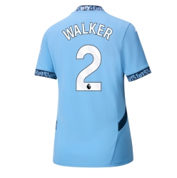 Strój piłkarski Manchester City Kyle Walker #2 Koszulka Podstawowej damskie 2024-25 Krótki Rękaw