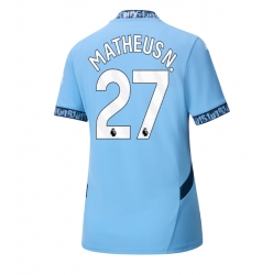 Strój piłkarski Manchester City Matheus Nunes #27 Koszulka Podstawowej damskie 2024-25 Krótki Rękaw