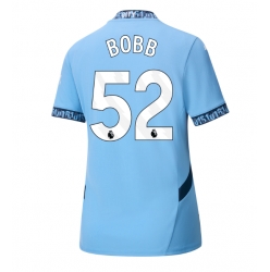 Strój piłkarski Manchester City Oscar Bobb #52 Koszulka Podstawowej damskie 2024-25 Krótki Rękaw