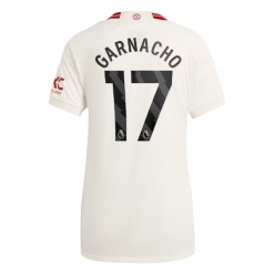 Strój piłkarski Manchester United Alejandro Garnacho #17 Koszulka Trzeciej damskie 2023-24 Krótki Rękaw