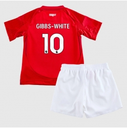 Strój piłkarski Nottingham Forest Morgan Gibbs-White #10 Koszulka Podstawowej dziecięce 2024-25 Krótki Rękaw (+ Krótkie spodenki)