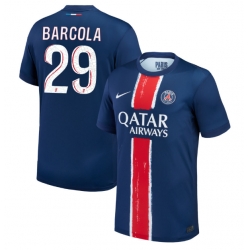 Strój piłkarski Paris Saint-Germain Bradley Barcola #29 Koszulka Podstawowej 2024-25 Krótki Rękaw