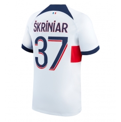 Strój piłkarski Paris Saint-Germain Milan Skriniar #37 Koszulka Wyjazdowej 2023-24 Krótki Rękaw