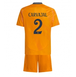 Strój piłkarski Real Madrid Daniel Carvajal #2 Koszulka Wyjazdowej dziecięce 2024-25 Krótki Rękaw (+ Krótkie spodenki)