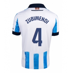 Strój piłkarski Real Sociedad Martin Zubimendi #4 Koszulka Podstawowej 2023-24 Krótki Rękaw