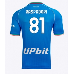 Strój piłkarski SSC Napoli Giacomo Raspadori #81 Koszulka Podstawowej 2023-24 Krótki Rękaw