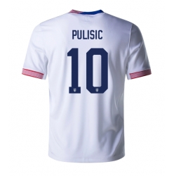 Strój piłkarski Stany Zjednoczone Christian Pulisic #10 Koszulka Podstawowej Copa America 2024 Krótki Rękaw