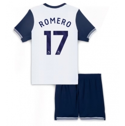 Strój piłkarski Tottenham Hotspur Cristian Romero #17 Koszulka Podstawowej dziecięce 2024-25 Krótki Rękaw (+ Krótkie spodenki)