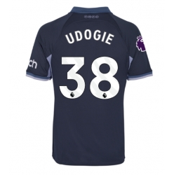 Strój piłkarski Tottenham Hotspur Destiny Udogie #38 Koszulka Wyjazdowej 2023-24 Krótki Rękaw