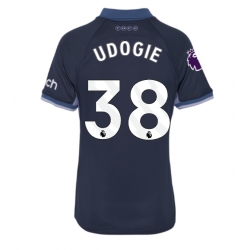 Strój piłkarski Tottenham Hotspur Destiny Udogie #38 Koszulka Wyjazdowej damskie 2023-24 Krótki Rękaw