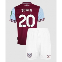 Strój piłkarski West Ham United Jarrod Bowen #20 Koszulka Podstawowej dziecięce 2024-25 Krótki Rękaw (+ Krótkie spodenki)