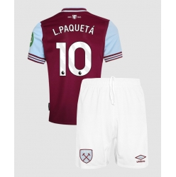 Strój piłkarski West Ham United Lucas Paqueta #10 Koszulka Podstawowej dziecięce 2024-25 Krótki Rękaw (+ Krótkie spodenki)