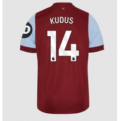 Strój piłkarski West Ham United Mohammed Kudus #14 Koszulka Podstawowej 2023-24 Krótki Rękaw