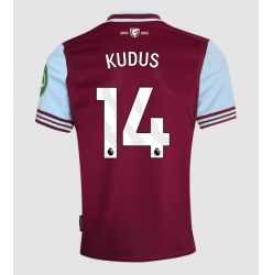 Strój piłkarski West Ham United Mohammed Kudus #14 Koszulka Podstawowej 2024-25 Krótki Rękaw