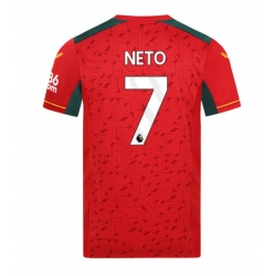 Strój piłkarski Wolves Pedro Neto #7 Koszulka Wyjazdowej 2023-24 Krótki Rękaw